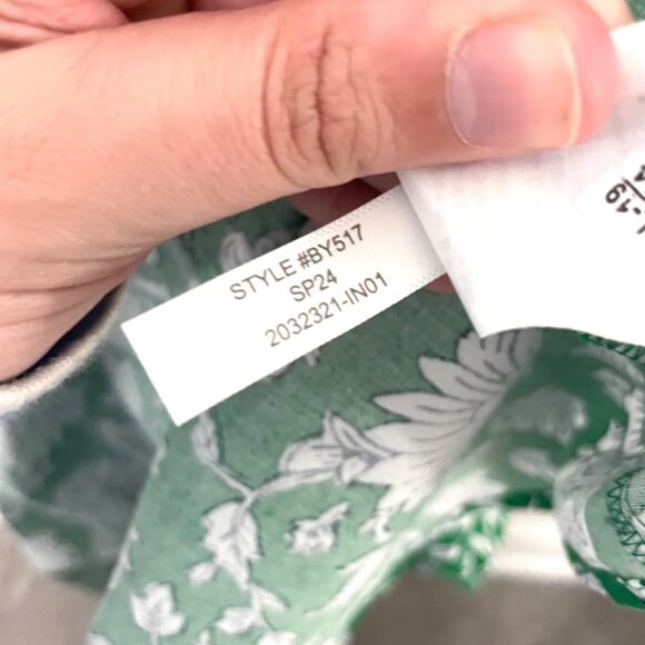 NWOT J. Crew Green Floral Midi Short Sleeve Dress BY517 Size 8 Cottagecore - Picture 6 of 7